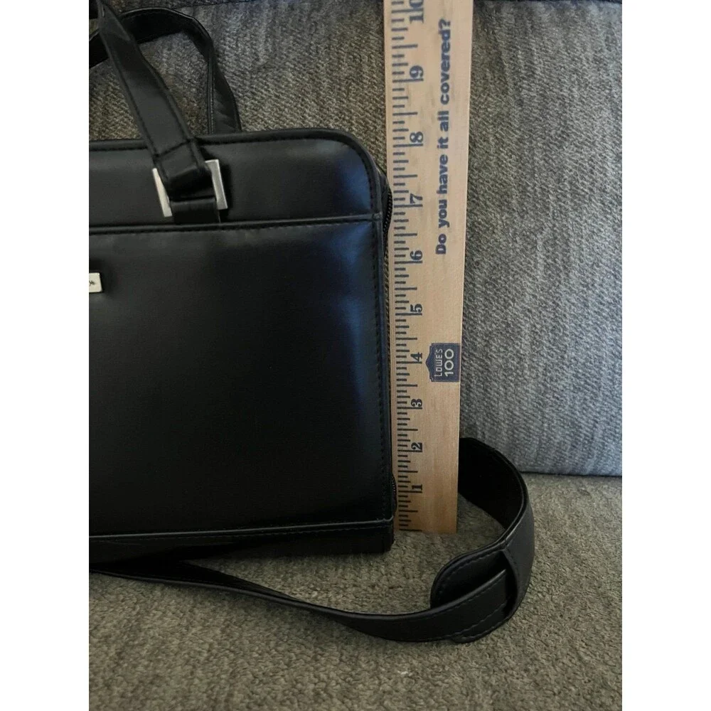 Franklin Covey Black Leather Briefcase Bag Planner Portfolio Cover Unused